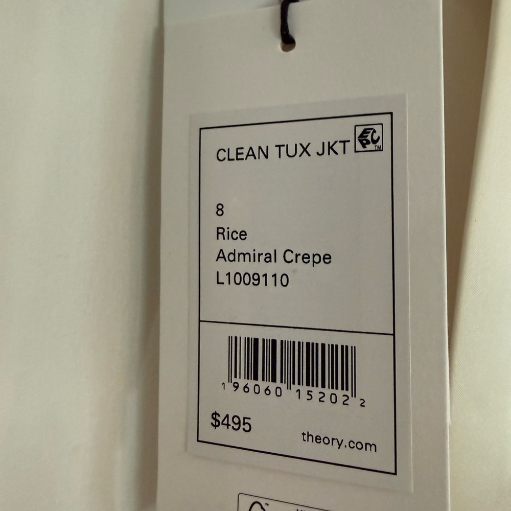 Theory Women's Cream Blazer - Picture 3 of 4